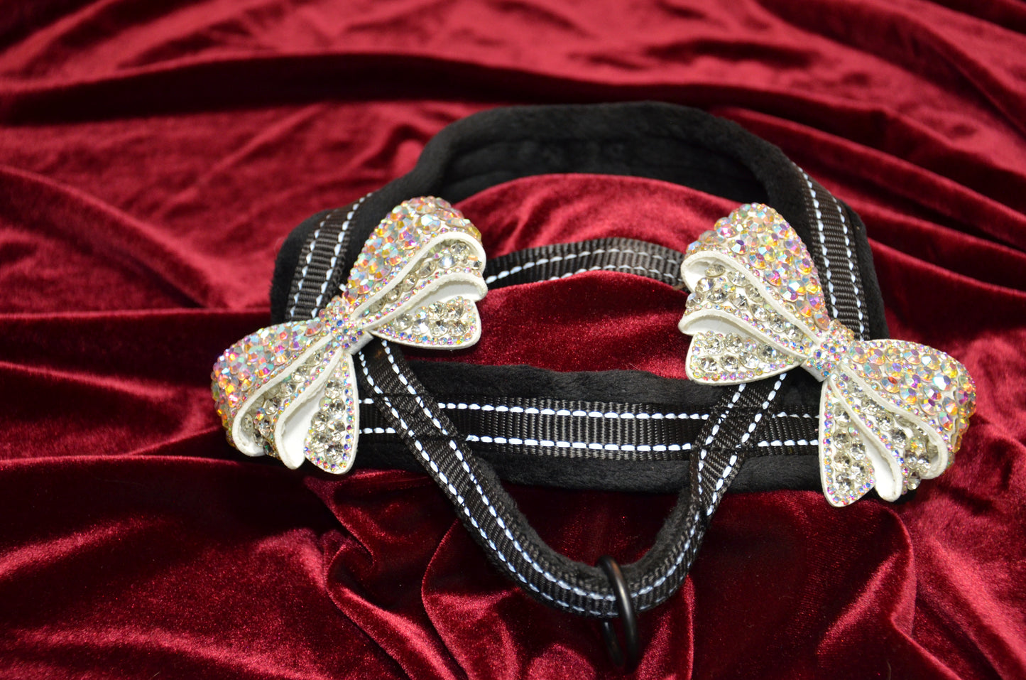 Luxury Bow Rhinestone Pet Harness-AB (Aurora Borealis)